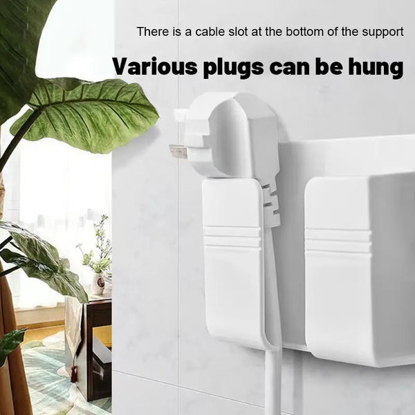 White Punch Free Wall Mount Phone Holder