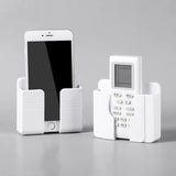 White Punch Free Wall Mount Phone Holder